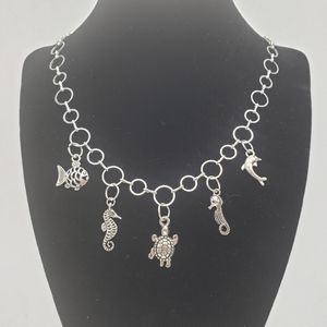 Ocean Charm Necklace Handmade